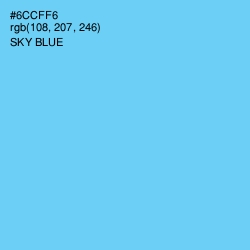 #6CCFF6 - Sky Blue Color Image